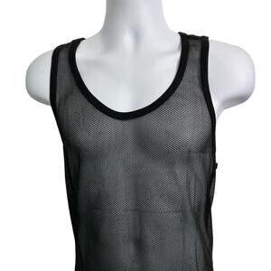 Andrew Christian Midnight Mesh Tank Black Large